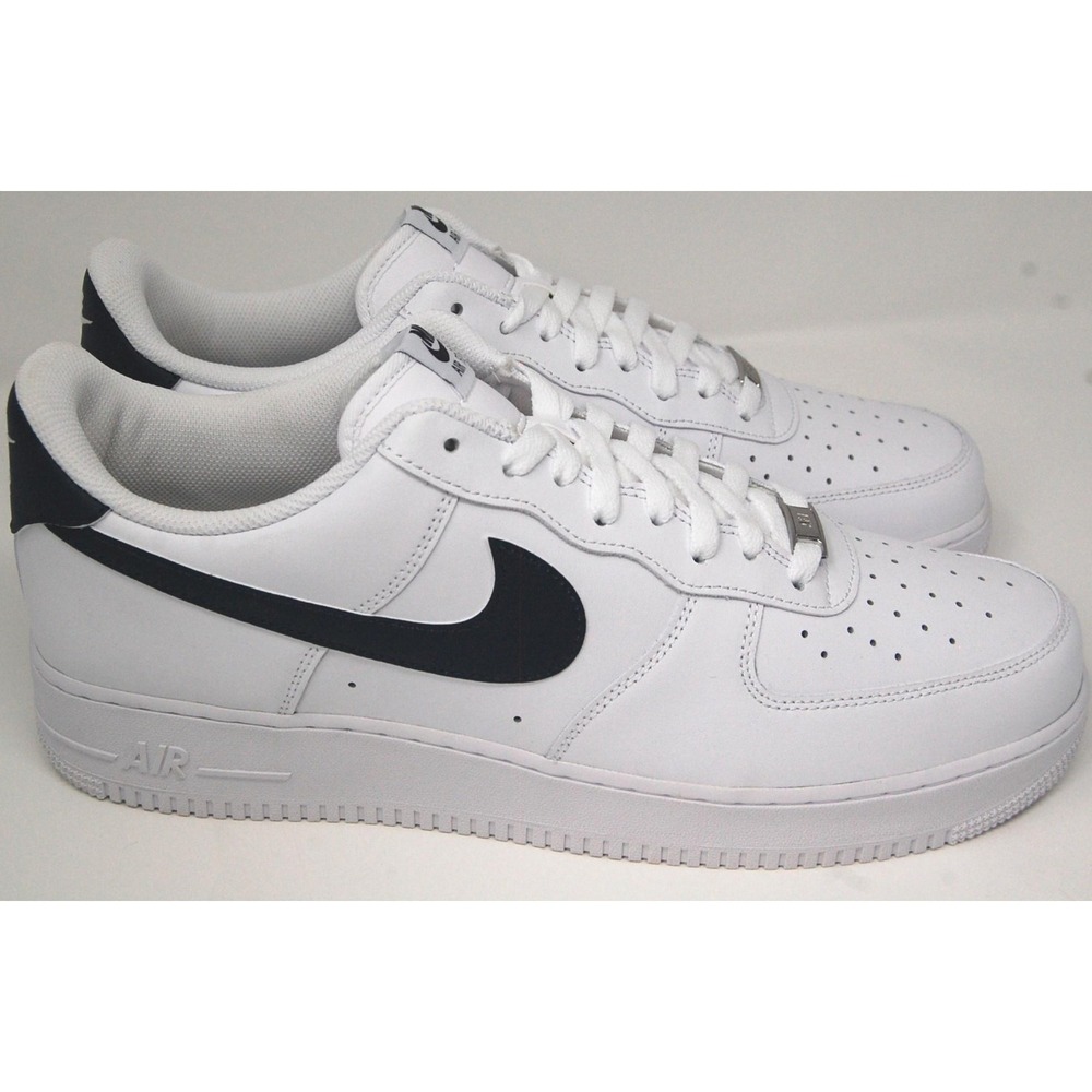 Nike Air Force 1 '07 Shoes Mens Size 14 White Navy Sneakers FJ4146-119
